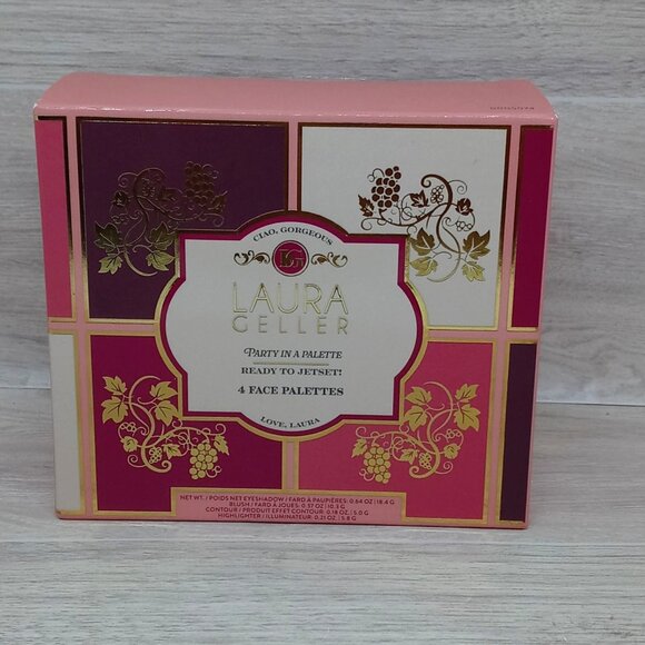Laura Geller PARTY IN A PALETTE, Ready to Jetset! 4 Face Palettes Collection - Picture 1 of 6